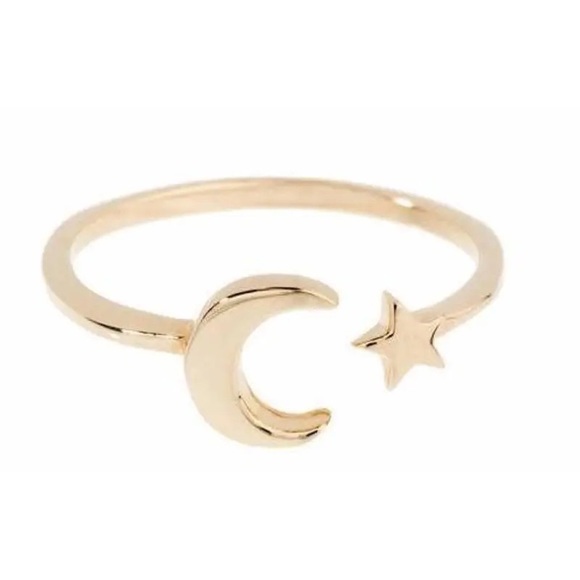SHASHI Jewelry - SHASHI Crescent Moon Star Ring Gold 6.5 Shopbop REVOLVE M26